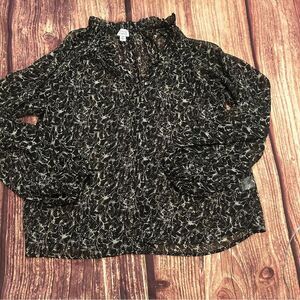 Women’s Peyton Jensen Black White Blouse Size M